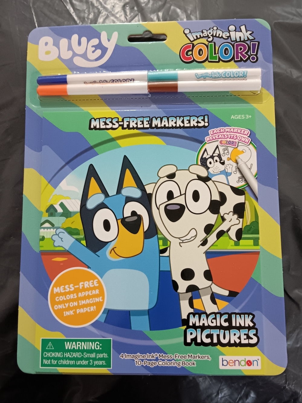Bluey Imagine Ink Color! Mess-Free Markers with Magic Ink Pictures